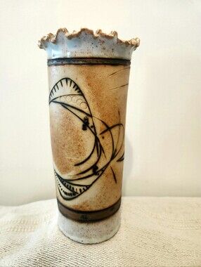 Vintage MCM Ceramic Matte & Glossy Vase